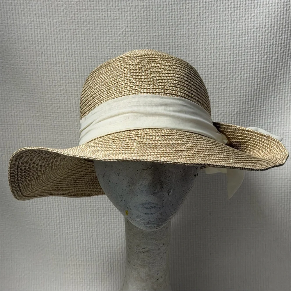 Women's Nine West Multi Straw Flip Up Floppy Hat